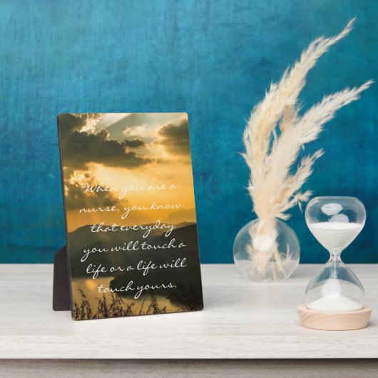 Nurse Plaque mit inspirierendem Zitat Fotoplatte (Seite)