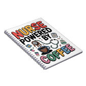 Nurse Powered by Coffee Notizblock (Rechte Seite)