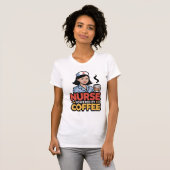Nurse Powered by Coffee T-shirt (Vorne ganz)
