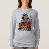 Nurse Powered by Coffee T-shirt (Vorderseite)
