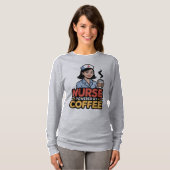 Nurse Powered by Coffee T-shirt (Vorne ganz)