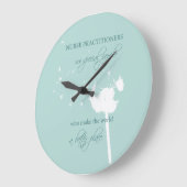 Nurse Practitioner Dandelion Große Wanduhr (Winkel)