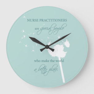 Nurse Practitioner Dandelion Große Wanduhr