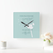 Nurse Practitioner Dandelion Quadratische Wanduhr (Zuhause)