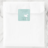 Nurse Practitioner Dandelion Quadratischer Aufkleber (Tasche)