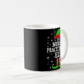 Nurse Practitioner Elf Funny Christmas Family Matc Kaffeetasse (VorderseiteRechts)