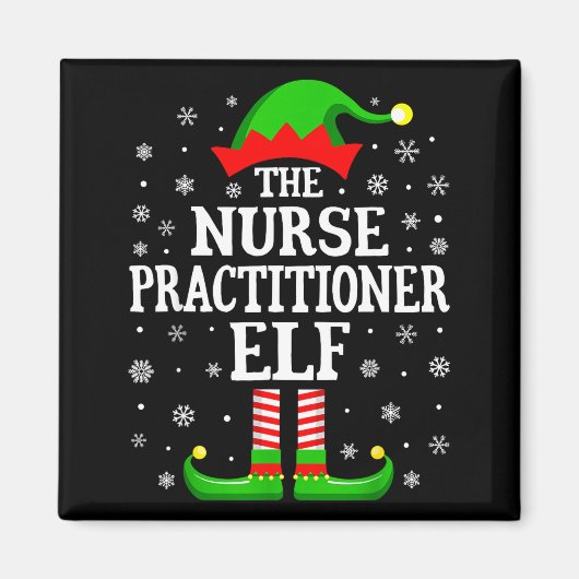 Nurse Practitioner Elf Funny Christmas Family Matc Magnet (Vorne)