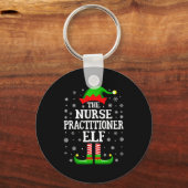 Nurse Practitioner Elf Funny Christmas Family Matc Schlüsselanhänger (Vorderseite)