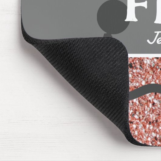 Nurse Practitioner FNP Rose Gold Glitzer Monogram Mousepad (Ecke)