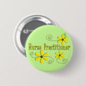 Nurse Practitioner Gifts Daisies Design Button (Vorne & Hinten)