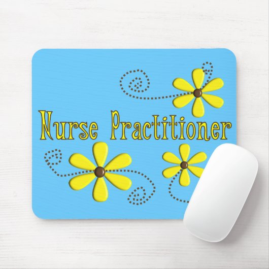 Nurse Practitioner Gifts Daisies Design Mousepad (Mit Mouse)