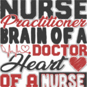 Nurse Practitioner Heart Shirt Aufkleber (Vorderseite)