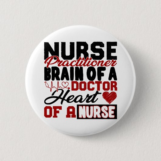 Nurse Practitioner Heart Shirt Button (Vorderseite)
