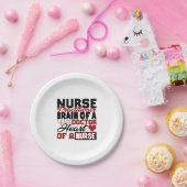 Nurse Practitioner Heart Shirt Pappteller (Party)