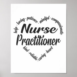 Nurse Practitioner Herz Word Cloud Poster