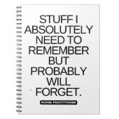 Nurse Practitioner Notizblock (Vorderseite)