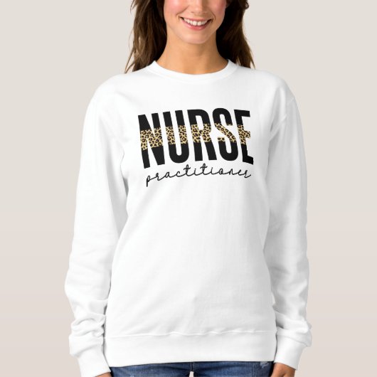 Nurse Practitioner NP Cheetah Print Abschluss Sweatshirt (Vorderseite)