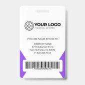 Nurse Practitioner NP Logo-Foto und Barcode Ausweis (Rückseite)