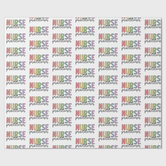 Nurse Practitioner NP Nurse Abschluss Geschenkpapier (Flach)