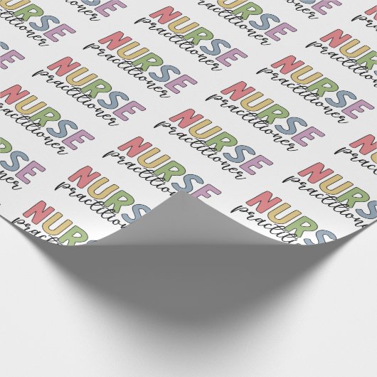 Nurse Practitioner NP Nurse Abschluss Geschenkpapier (Ecke)