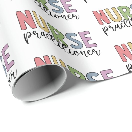 Nurse Practitioner NP Nurse Abschluss Geschenkpapier (Rolleneckpunkt)