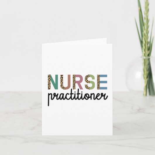 Nurse Practitioner NP Pflegegeschenke Karte (Vorderseite)