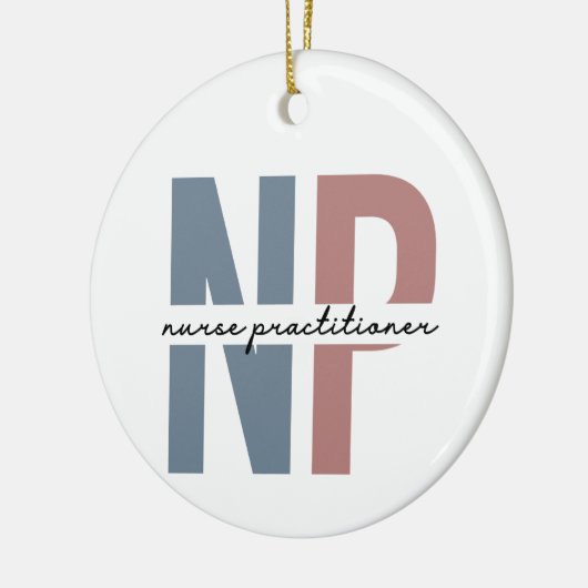 Nurse Practitioner NP Pflegegeschenke Keramik Ornament (Links)
