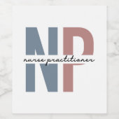 Nurse Practitioner NP Pflegegeschenke Weinetikett (Einzelnes Label)