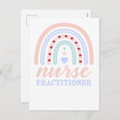 Nurse Practitioner Rainbow Feiertagspostkarte (Vorne/Hinten)