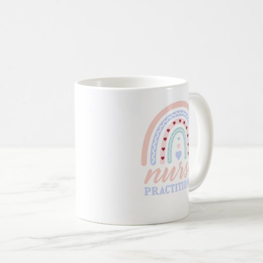 Nurse Practitioner Rainbow Kaffeetasse (VorderseiteRechts)