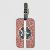 Nurse Practitioner Rose Gold Glitzer Personalisier Gepäckanhänger (Vorderseite Vertikal)