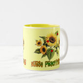 Nurse Practitioner Sunflower Design Gifts Zweifarbige Tasse (VorderseiteRechts)