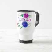 Nurse Practitioner Travel Mug Floral Design Reisebecher (VorderseiteRechts)