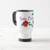 Nurse Practitioner Travel Mug Floral Design Reisebecher (Vorderseite Links)