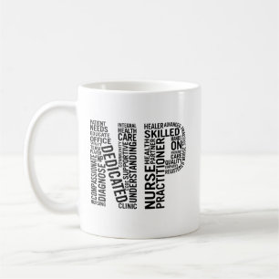 Nurse Practitioner Word Art NP Kaffeetasse