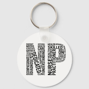 Nurse Practitioner Word Art NP Schlüsselanhänger