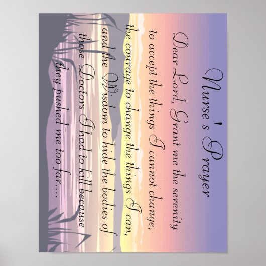 Nurse Prayer Poster (Vorne)