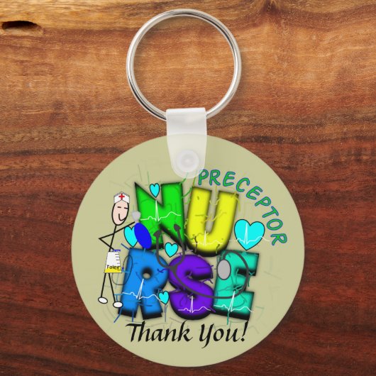 Nurse Prezeptor "Danke" Geschenke Schlüsselanhänger (Vorderseite)