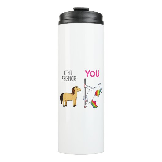 Nurse Prezeptor Funny Unicorn Thermal Tumbler Thermosbecher (Vorderseite)