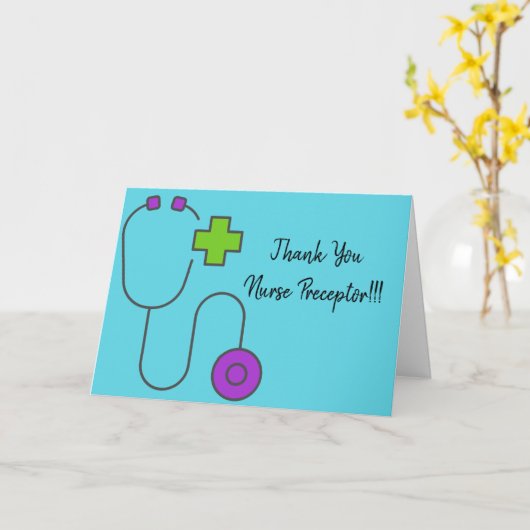 Nurse Prezeptor Vielen Dank Karte (Gelbe Blume)