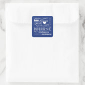 Nurse Pride Attributes-Blueberry Quadratischer Aufkleber (Tasche)