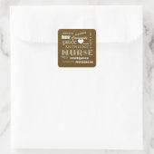 Nurse Pride Attributes-Chocolate Brown Quadratischer Aufkleber (Tasche)