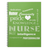 Nurse Pride Attributes/Lime Green Notizblock (Vorderseite)