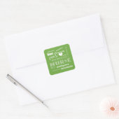 Nurse Pride Attributes Lime Green Quadratischer Aufkleber (Umschlag)