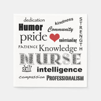 Nurse Pride Attributes+Red Heart Serviette