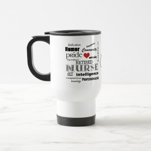 Nurse Pride Attributes/RETIRED+Stethoscope-Tasse Reisebecher (Links)