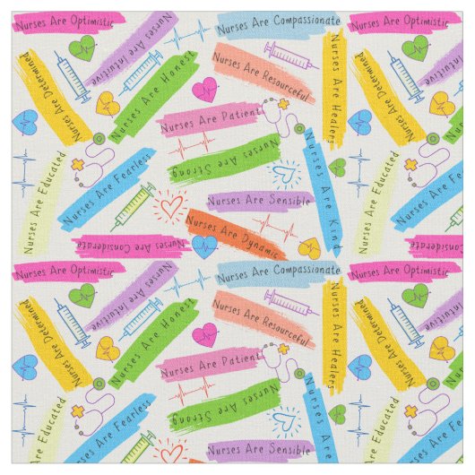 Nurse Quotes Fabric Stoff (Nahaufnahme)
