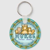 Nurse Rainbow Motto custom name keychain Schlüsselanhänger (Vorderseite)