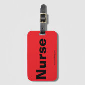 Nurse Red Luggage Tag Gepäckanhänger (Vorderseite Vertikal)