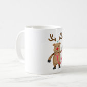 NURSE REINDEER Niedliches Weihnachtswerk Nursin Kaffeetasse (Vorderseite Links)